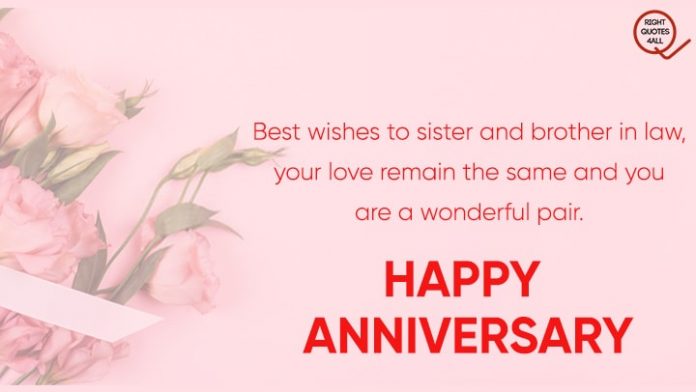 Anniversary Quotes for Sister and Brother in Law