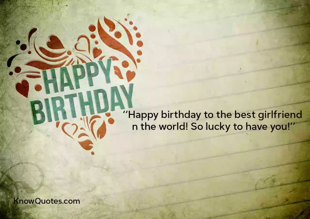 Birthday Wishes for Girlfriend in English