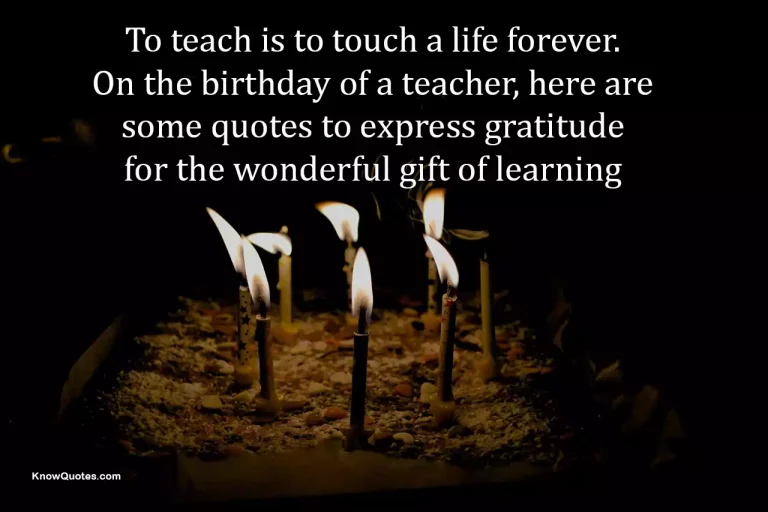 Happy Birthday Teacher Quotes