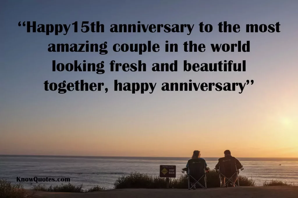 15th Wedding Anniversary Wishes for Wife