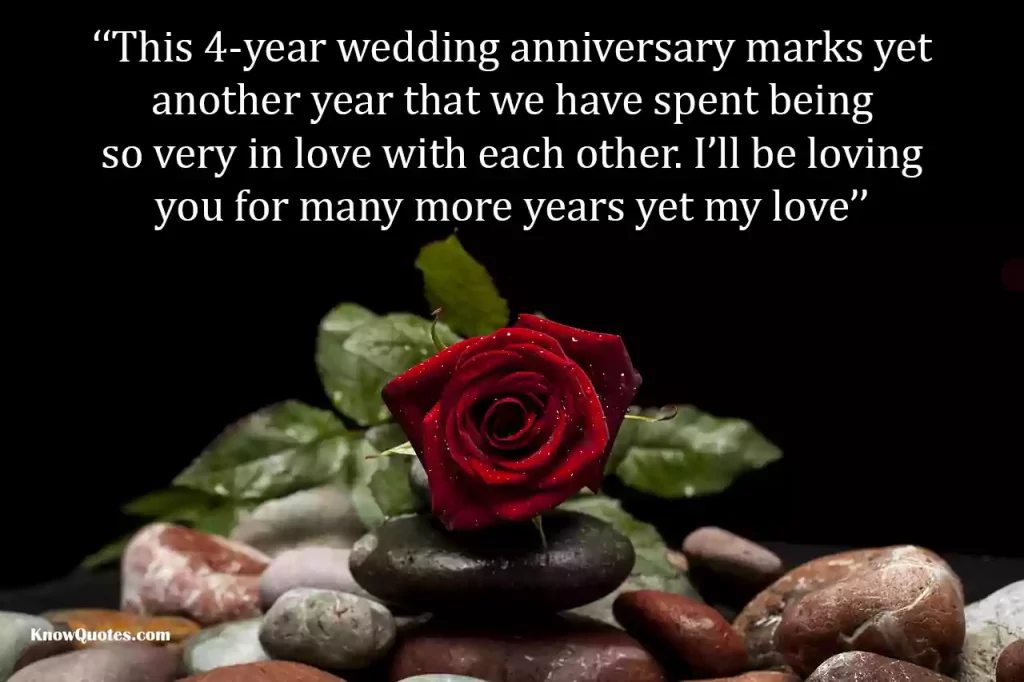 4 Years of Togetherness Wedding Anniversary