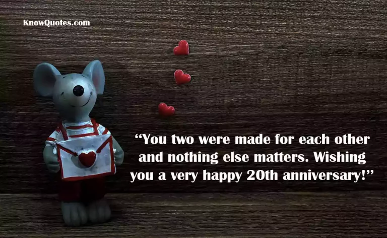 Happy 20th Wedding Anniversary Quotes