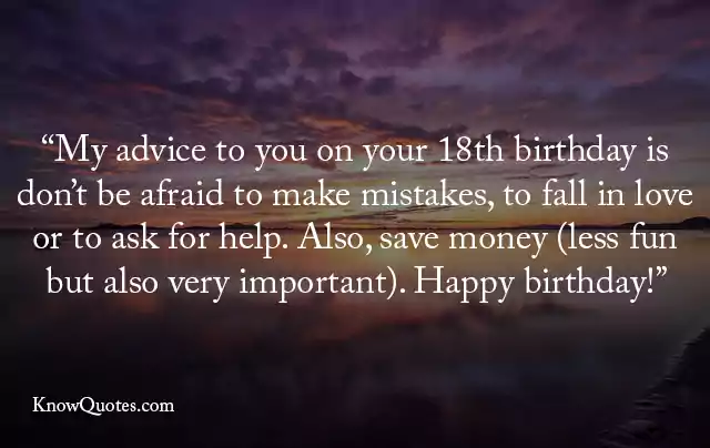 18 Quotes for 18th Birthday