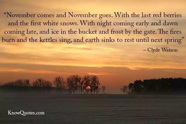 Inspirational Quotes for November