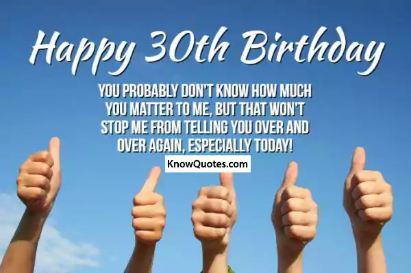 30TH Birthday Quotes