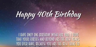 40TH Birthday Messages for Her