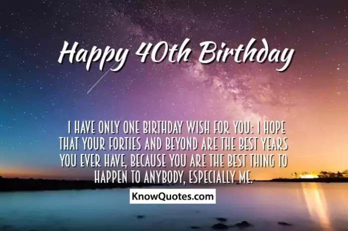 40TH Birthday Messages for Her