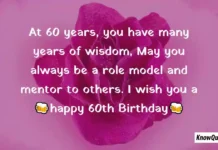 60TH Birthday Quote