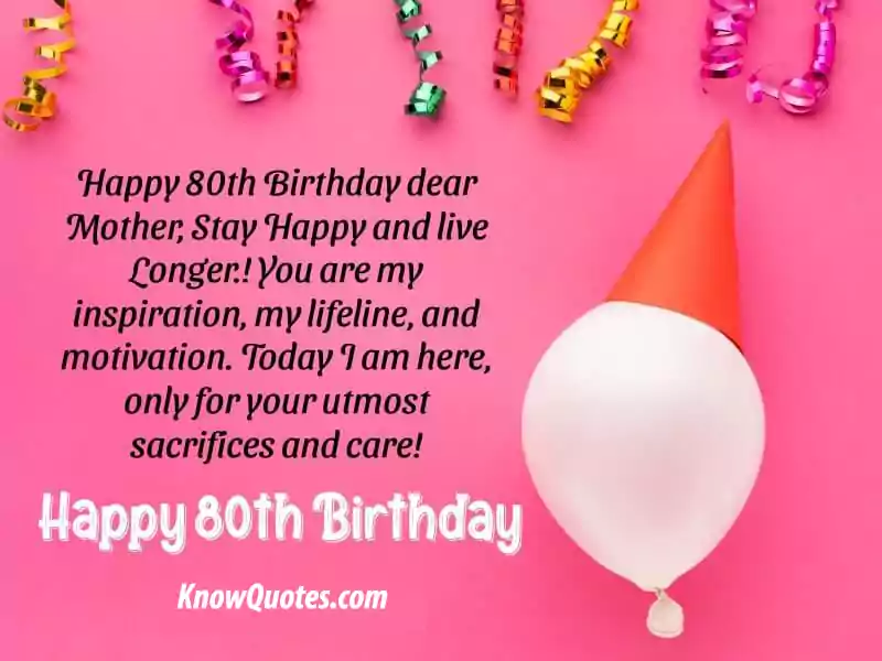 80TH Birthday Quotes Inspirational