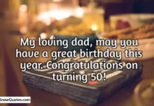 50TH Birthday Inspirational Quotes