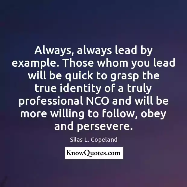 Role Model Lead by Example Quotes
