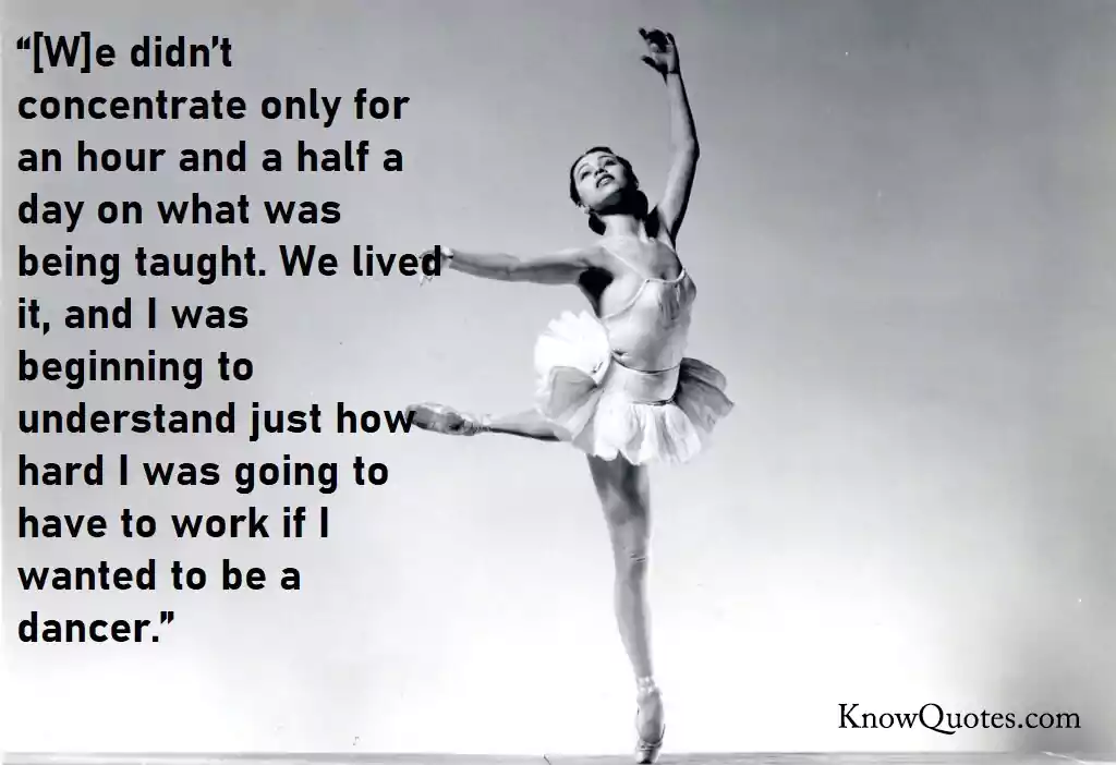 Quotes by Maria Tallchief