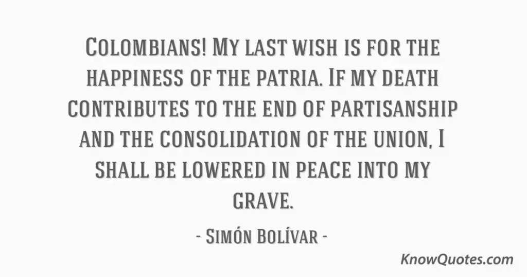 Simon Bolivar Quotes About Freedom