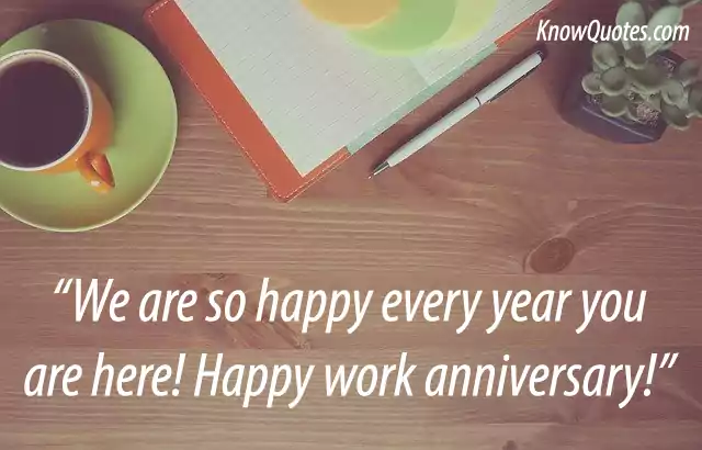 Anniversary Quotes for Work
