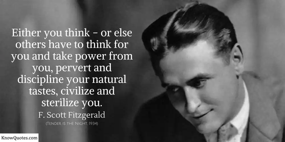 F Scott Fitzgerald Quotes About Life