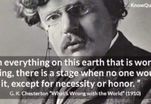 G K Chesterton Fence Quote