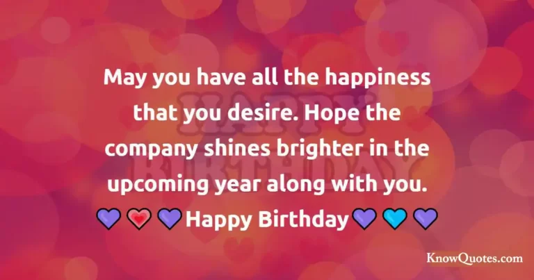 Birthday Wish for Boss