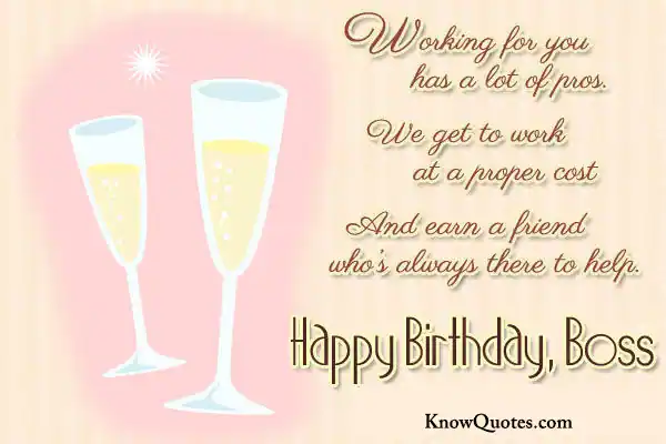 Birthday Wish for Boss in English