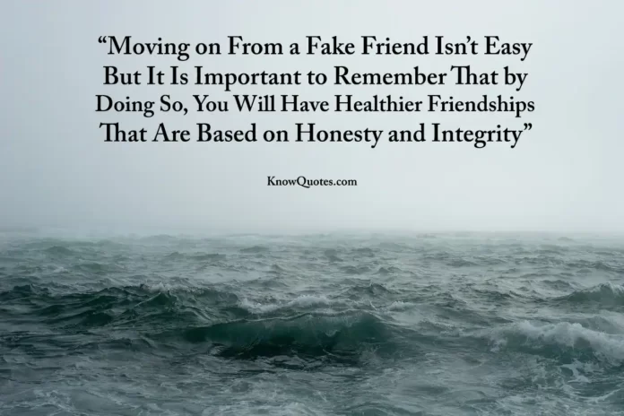 Short Deep Quotes About Fake Friends