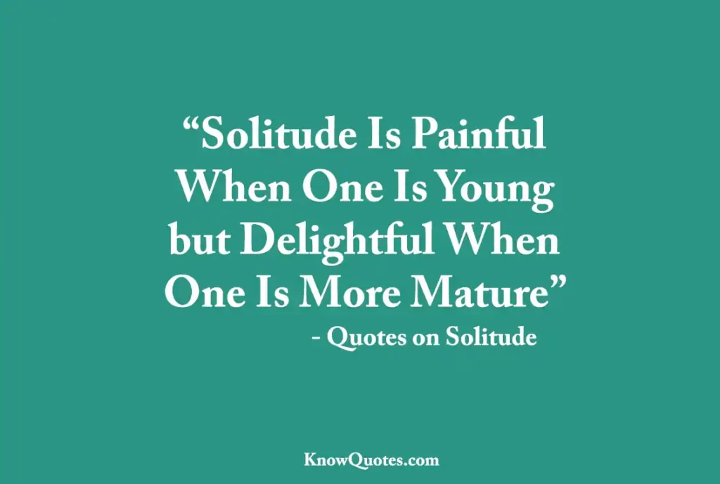 Solitude Peace Quotes
