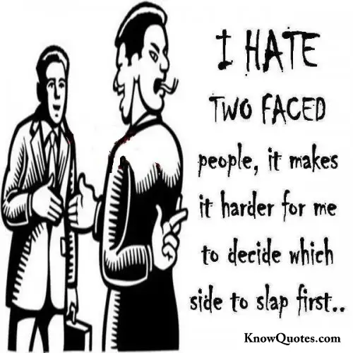 Quotes for Double Faced Person
