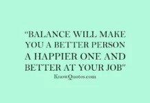 Balance Is the Key to Life Quotes