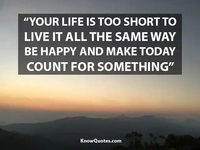 Life Is Too Short to Be Anything but Happy