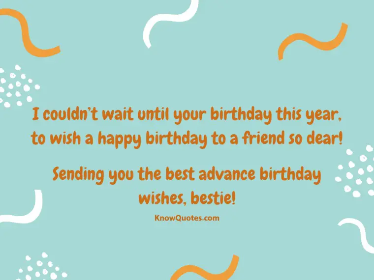 Pre Birthday Wishes