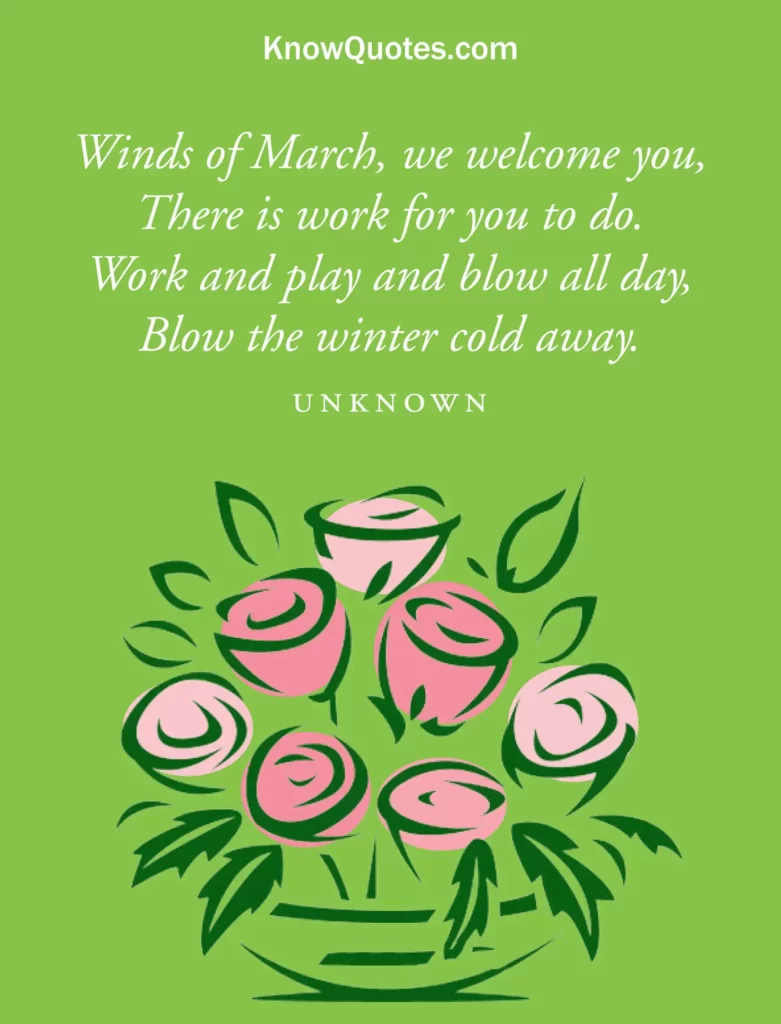 Quotes on March Month